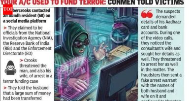 जोडप्याला ऑनलाइन बनावट अटकेची धमकी; 1.2 कोटी गमावले