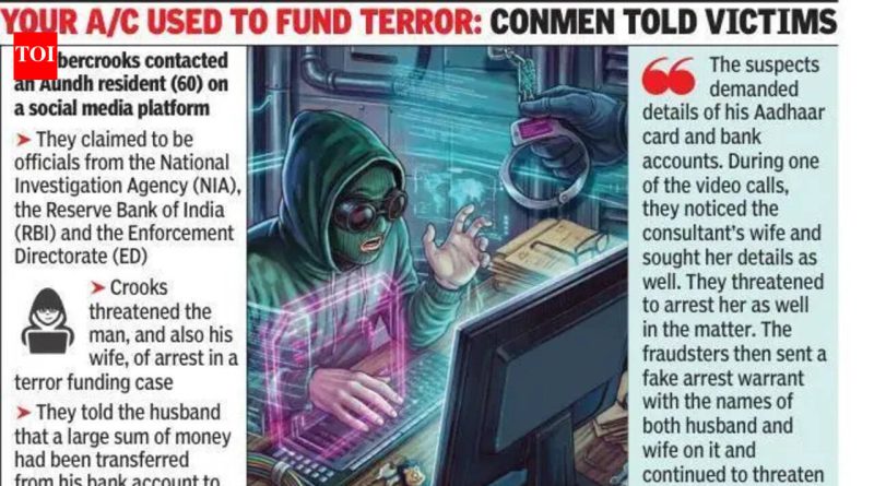 जोडप्याला ऑनलाइन बनावट अटकेची धमकी; 1.2 कोटी गमावले