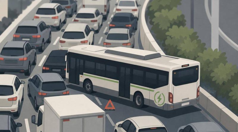 पीएमपीएमएल बस बंद पडल्याने पुण्यातील विमानतळ रस्त्यावर २ तासांहून अधिक काळ वाहतूक कोंडी झाली