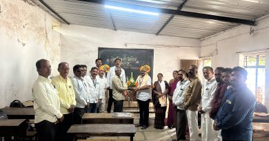 श्रीधर कन्या प्रशाला व ज्युनिअर कॉलेजच्या प्राचार्य पदी नेताजी शिंदे यांची निवड 