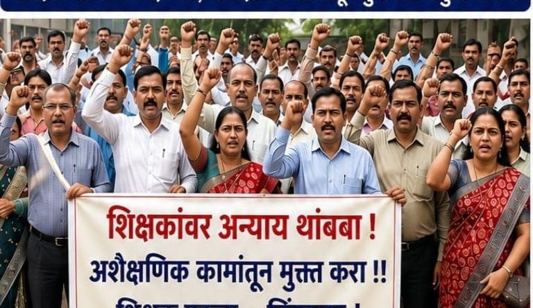 सरकारविरोधात शिक्षकांचा आक्रमक पवित्रा उद्या राज्यव्यापी ‘शाळा बंद’ची हाक शिक्षक संघटनांचा एल्गार; अशैक्षणिक कामांतून मुक्ततेची प्रमुख मागणी